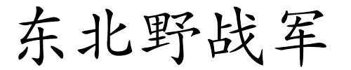 东北野战军的解释