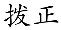 拨正的解释