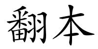 翻本的解释