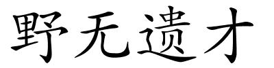 野无遗才的解释