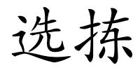 选拣的解释