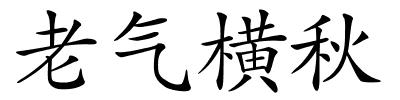 老气横秋的解释