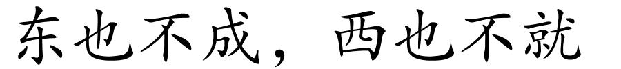 东也不成，西也不就的解释
