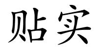 贴实的解释