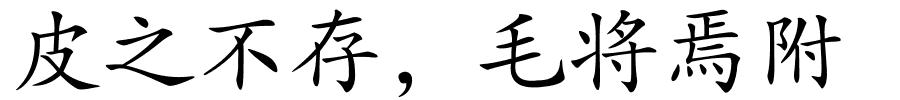 皮之不存﹐毛将焉附的解释