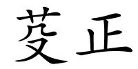 芟正的解释