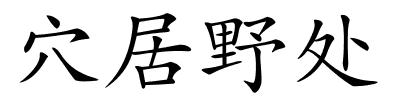 穴居野处的解释