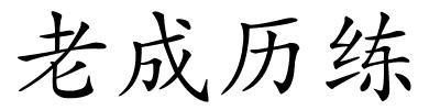 老成历练的解释