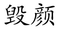 毁颜的解释