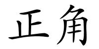 正角的解释