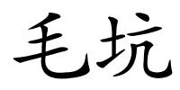 毛坑的解释