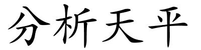 分析天平的解释