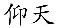 仰天的解释