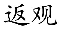 返观的解释