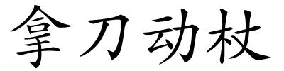 拿刀动杖的解释