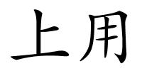 上用的解释