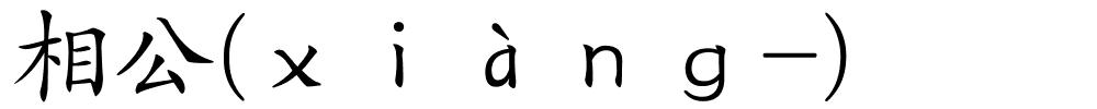 相公(ｘｉàｎｇ-)的解释