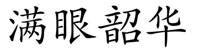 满眼韶华的解释