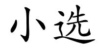 小选的解释