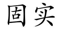 固实的解释