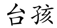 台孩的解释