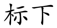 标下的解释