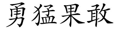 勇猛果敢的解释