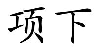 项下的解释