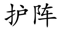 护阵的解释