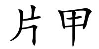 片甲的解释