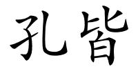 孔皆的解释