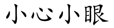 小心小眼的解释