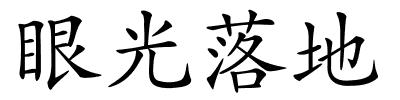 眼光落地的解释