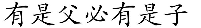 有是父必有是子的解释