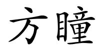 方瞳的解释