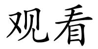 观看的解释