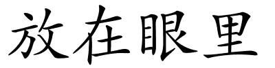 放在眼里的解释