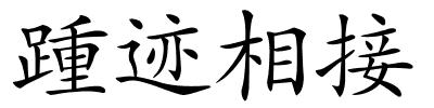 踵迹相接的解释