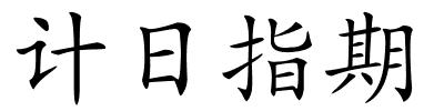 计日指期的解释