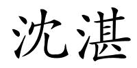 沈湛的解释