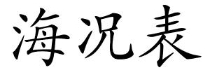 海况表的解释