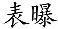 表曝的解释