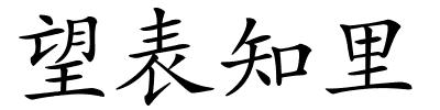 望表知里的解释