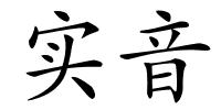 实音的解释