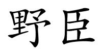 野臣的解释