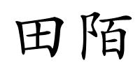 田陌的解释