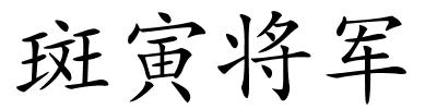 斑寅将军的解释