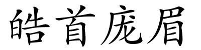 皓首庞眉的解释