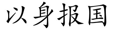 以身报国的解释