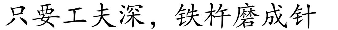 只要工夫深，铁杵磨成针的解释